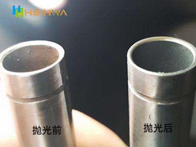 内孔抛光前后对比